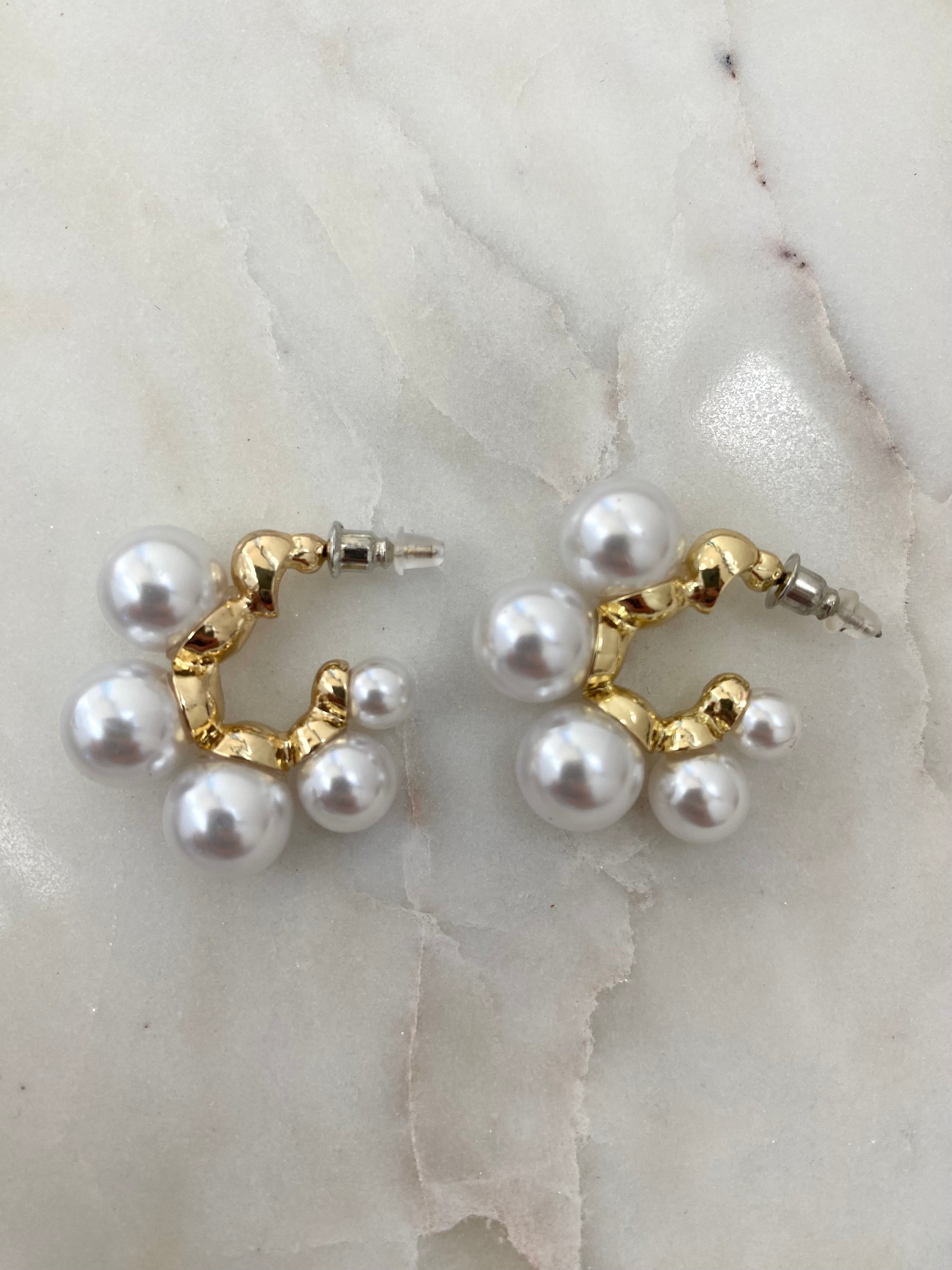 Hamptons Pearl Hoop Earring