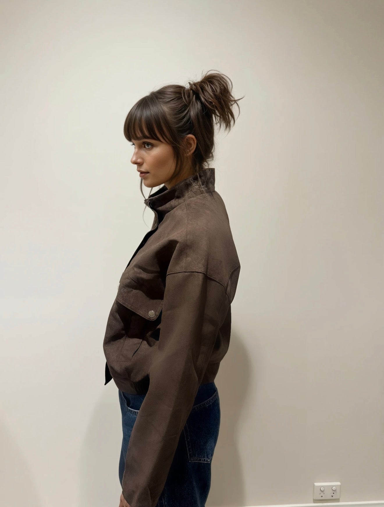 Ruby Bomber Jacket- Chocolate