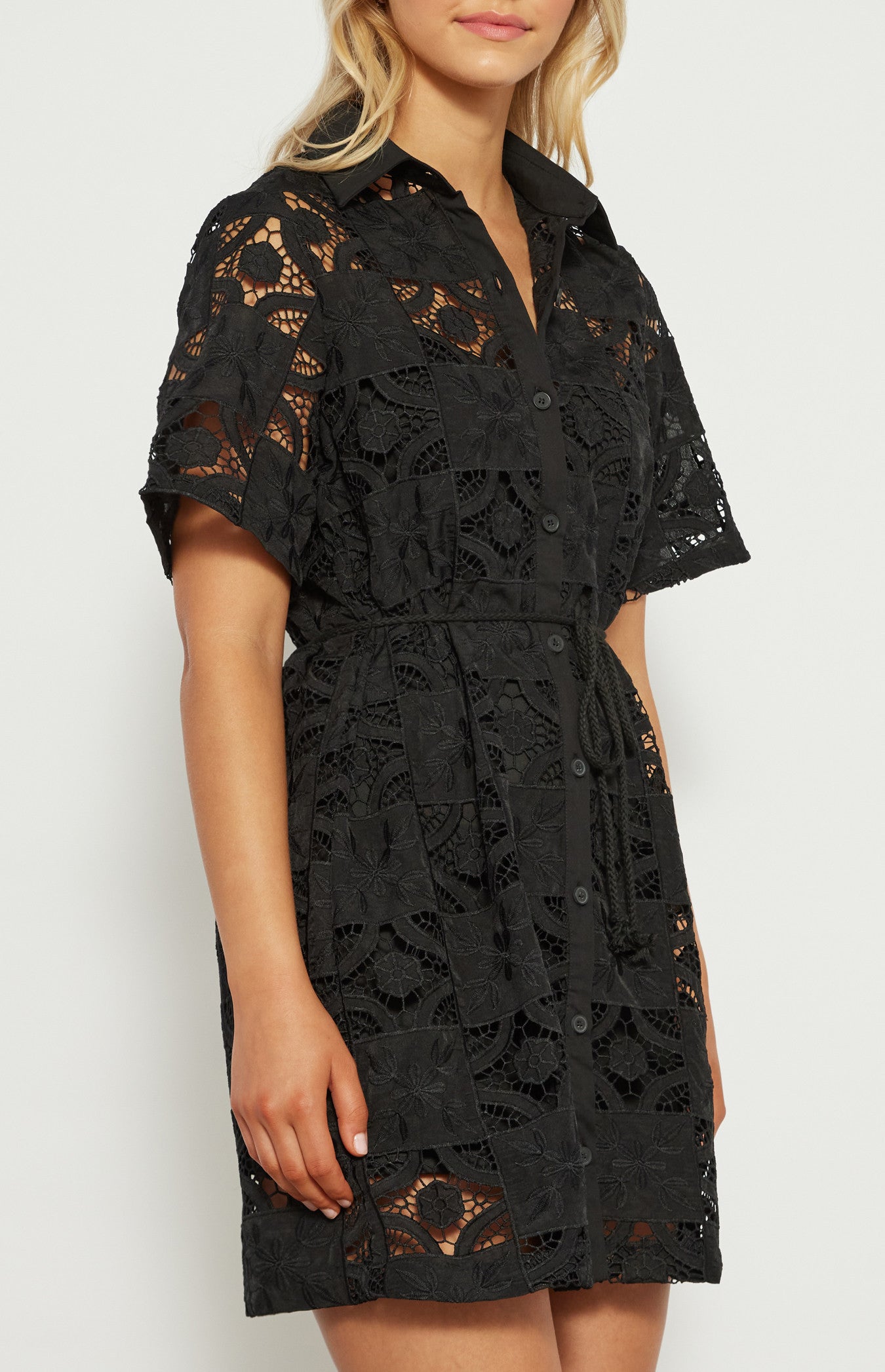 Bryant Park Lace Dress- Black