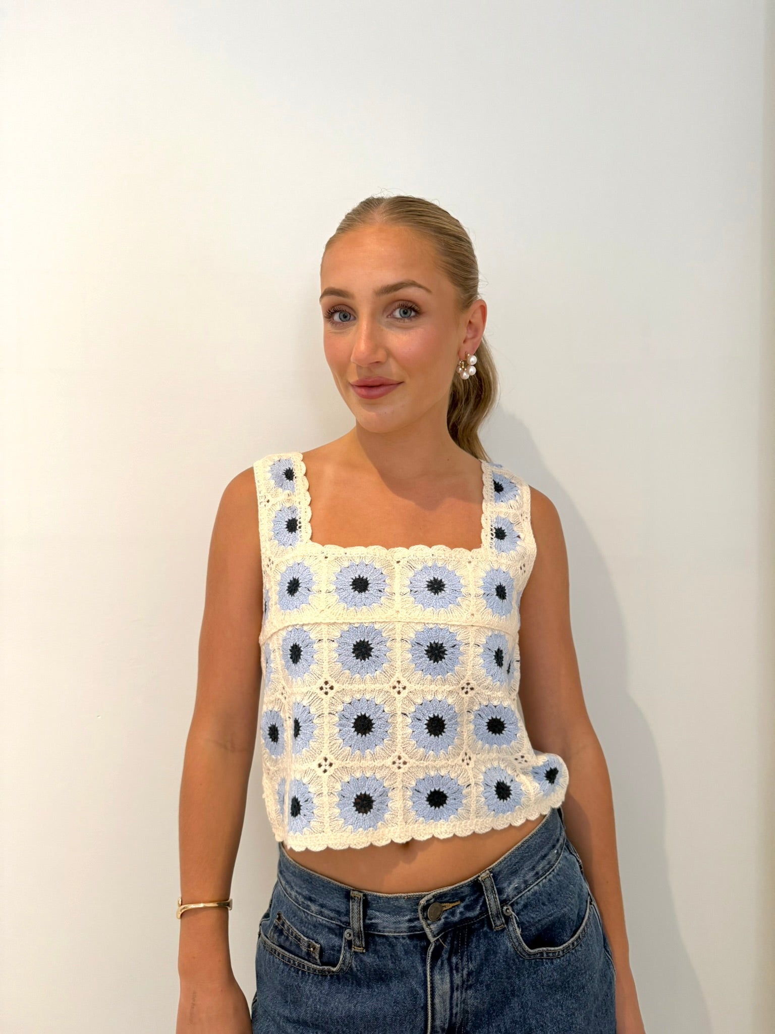 Macy Floral Crochet Top