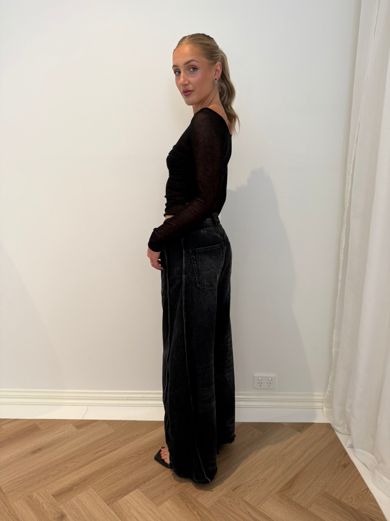 The Serena Off Shoulder Sheer Top